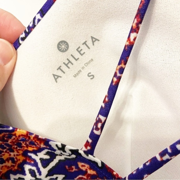 Athleta | Aqualuxe Print Molded Tankini Top ‘ONLY’  in Paradise Print Size Small - Picture 4 of 10